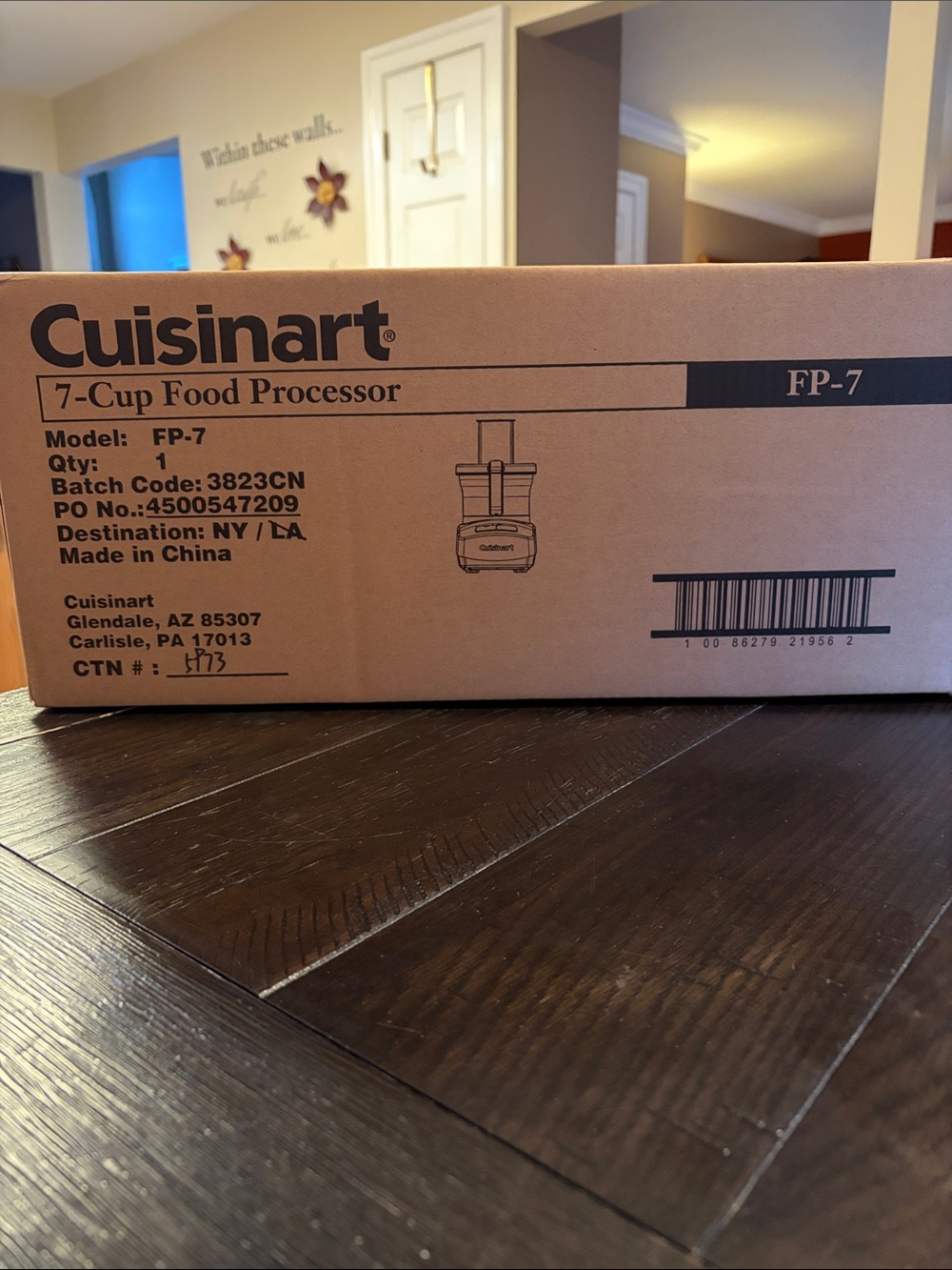 Boxed kitchen appliance